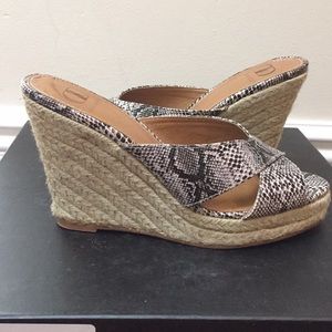 Snakeskin Platform wedge sandals